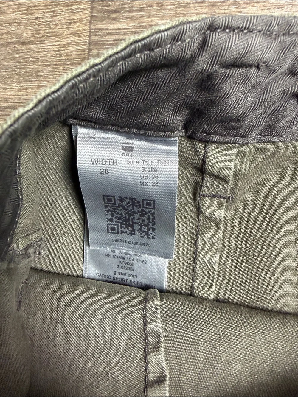 G-STAR Olive Green Cargo Mini Skirt